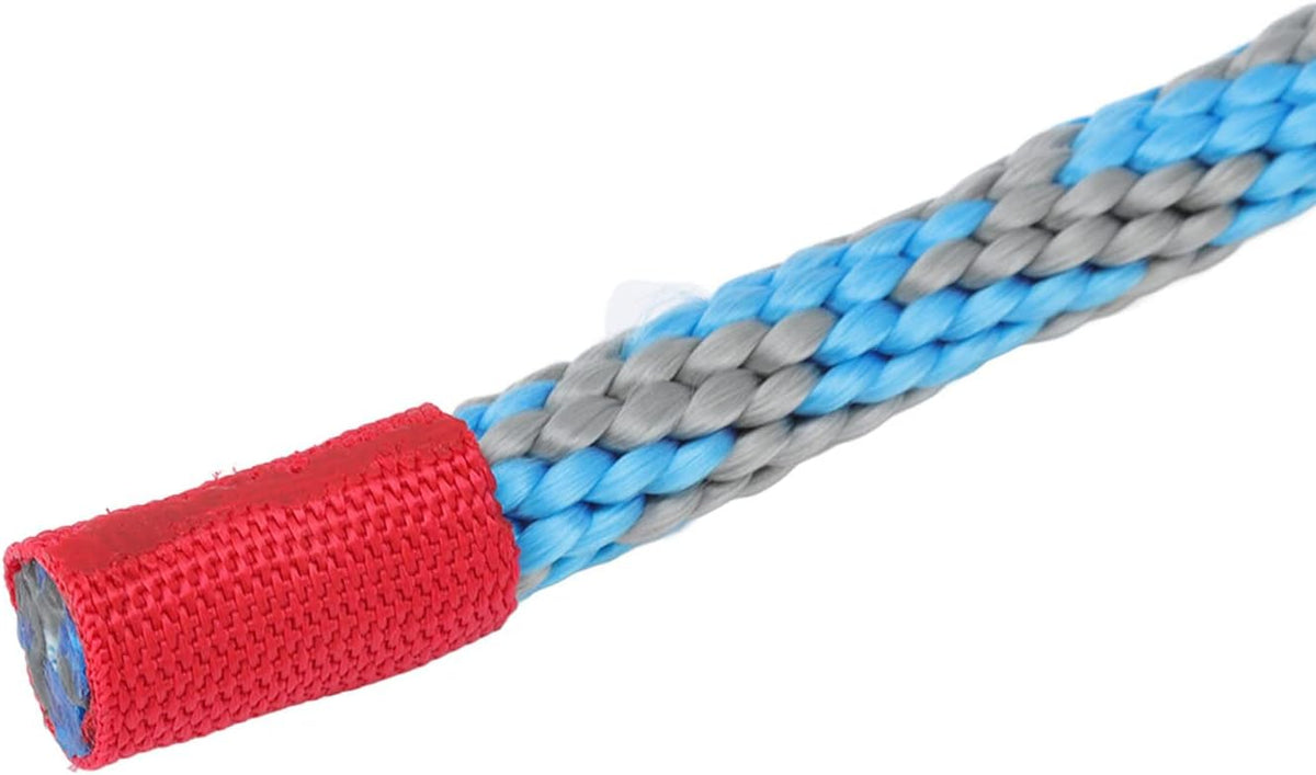 2M6.6Ft Horse Leads, Braided Nylon Horse Rope with Alloy Hook Pet Leash for Horse Livestock Blue Grey